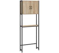 kleankin Estante de baño mueble sobre el inodoro con armario 2 puertas y estante abierto Aosom España