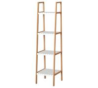 kleankin Estantería Escalera 4 Niveles 35x36x138,5 cm Blanco y Natural