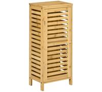 kleankin Mueble Auxiliar de Baño de Bambú Moderno 30x19,9x70 cm Natural
