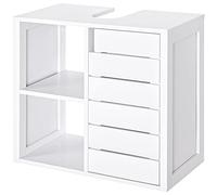 kleankin Mueble Bajo de Lavabo para Baño Suspendido 60x30x54 cm Blanco