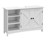 kleankin Mueble Bajo Lavabo de Pie con 2 Puertas Estantes Ajustables Antivuelco 90x30x60 cm Blanco Estilo Moderno Aosom España
