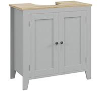 kleankin Mueble bajo Lavabo Mueble de Baño 2 Puertas 60x30x60 cm Gris