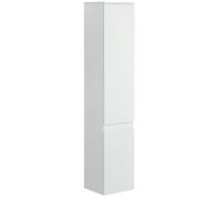 kleankin Mueble columna de almacenamiento baño 2 armarios 3 estantes ajustables estilo contemporáneo 30 x 28 x 152,5 cm blanco