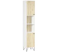 kleankin Mueble columna de baño alto con patas de pelo 2 armarios con estante 30x31,5x169 cm Aosom España