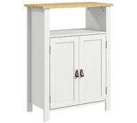 kleankin Mueble de Baño Auxiliar 2 Puertas 60x30x80,5cm Blanco