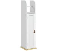 kleankin - Mueble de baño con Armario y estantes Ajustables (20 x 20 x 80 cm), Color Blanco