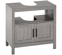 kleankin Mueble para Debajo del Lavabo, Bajo Lavabo 60x30x60 cm Gris