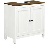 kleankin Mueble para Debajo del Lavabo con 2 Puertas 60x30x60 cm Blanco