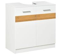 kleankin Mueble para Debajo del Lavabo de Madera 60x30x60,5 cm Blanco