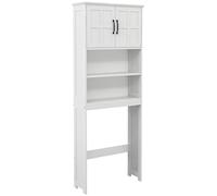 kleankin Mueble sobre Inodoro Armario para Lavadora 66x23x178 cm Blanco