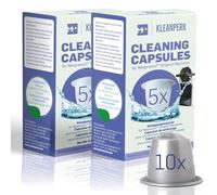 KLEANPERK Paquete de 10 cápsulas de limpieza compatibles con máquinas originales Nespresso, kit de limpieza para un mejor sabor de café, limpiador de máquinas de café, fácil y seguro de usar