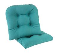 Klear Vu Omega - Almohadillas universales para sillas de Comedor Extra Grandes, Antideslizantes, 17 x 17 x 3 Pulgadas, Paquete de 2, Color Verde Azulado