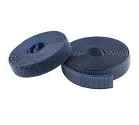 KLEBASTO Cinta de velcro para coser, juego de cinta de gancho y flojel, cierre de velcro para coser, alta fuerza de cierre (azul oscuro, 20 mm x 3 m)
