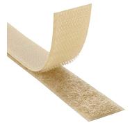 KLEBESHOP24 Cinta de belcro para coser, cinta de gancho y bucle, hook y loop, sin adhesivo/beige, 20 mm x 3 m