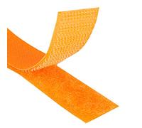 KLEBESHOP24 Cinta de belcro para coser, cinta de gancho y bucle, hook y loop, sin adhesivo/naranja neón, 20 mm x 3 m