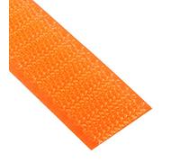 KLEBESHOP24 Cinta de gancho para coser, cinta macho, hook tape, sin adhesivo/naranja neón, 20 mm x 3 m