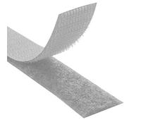 KLEBESHOP24 Cinta de gancho y bucle para coser, hook y loop, sin adhesivo/gris claro, 20 mm x 3 m