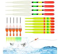 Kleemeiero 15 Uds Flotadores de Pesca (8/10/15cm) - Kit Bobber Pescar para Carpa, Trucha y Lucio - Flotadores para Pescar de Río/Mar - Kit Boyas Espuma para Pesca Agua Dulce y Salada