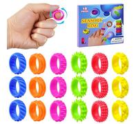 Kleemeiero 18 PCS Fidget Ring Toy, Anillos Sensoriales Antiestres de Silicona, Juguetes Sensoriales Antiestres para Adultos, Anillos Fidget Toy, Juguetes AntiestrésAutismo TDAH para Aliviar Estrés