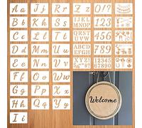 Kleemeiero 40PZS Plantillas de Letras y Dibujos Pintura del Alfabeto, Numeros y Patrones Reutilizables Plantillas Lettering Plantillas de Dibujos para Bullet Journal, Manualidades (17*11cm)