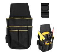 Kleemeiero Bolsa de Cinturón de Herramientas, Cinturon Trabajo Herramientas Ajustable, Bolsa de Trabajo Pequeña de Cintura para Herramientas, Riñonera Herramientas Cinturón Portaherramientas Multiusos