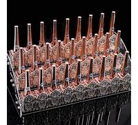 Kleemeiero Organizador de Esmaltes de Uñas 3 Niveles 31*14*11,5cm Organizador Pintauñas de Acrílico Transparente Expositores de Esmaltes Capacidad para 36 Esmaltes Uñas, Labiales, Especias, Tocador