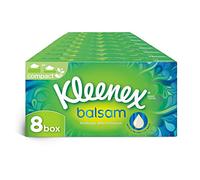 Kleenex Balsam Box - Pañuelos calmantes y emolientes, 8 paquetes de 80 unidades
