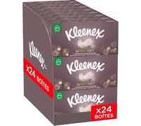 Kleenex Pañuelos de papel Ultrasoft ultrasuaves y sedosos 24 cajas (1536 pañuelos)