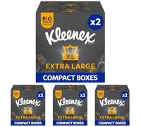 Kleenex Pañuelos extragrandes, compactos y dobles (Paquete de 4)