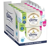 KLEENEX Pure - Papel higiénico húmedo (12 paquetes de 38 hojas), doble grosor, desechable en el inodoro, sin plástico, sin perfume, sin alcohol, embalaje reciclable