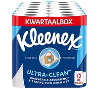 Kleenex® Rollo de cocina Ultra Clean™ 12 Maxi XL Rollos de cocina, Toalla de cocina de absorción y resistencia inigualables - Embalaje 100% reciclable