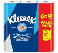 Kleenex® Rollo de cocina Ultra Clean™, 6 rollos de cocina Maxi XL (=9 rollos), Toalla de cocina de absorción y resistencia inigualables - Embalaje 100% reciclable