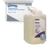 Kleenex Ultra Jabón de Manos 6333, Jabón Líquido, sin fragancia, 6 x 1L | Jabón de manos líquido, sin perfume, hasta 1.000 dosis por litro, para dispensadores Aquarius/Kimberly-Clark, 6 L