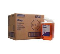 Kleenex Ultra Jabón de Manos Líquido 6330, en Gel, Aroma Floral, 6 Recambios x 1 Litro de Jabón Ámbar (6 litros en total)