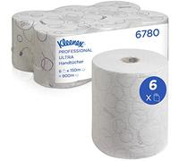 Kleenex Ultra Toallas de papel en rollo 6780, Toallas blancas de 2 Capa, con tecnología Airflex para mayor Absorción, 6 rollos de papel x 150 m (900 m en total)