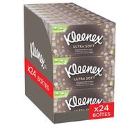 Kleenex Ultrasoft - Cajas de pañuelos de papel ultra suave - Sensación de seda - Pack de 24