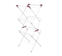 Kleeneze KL072498NEU Tendedero Vertical Con 3 Niveles, Para Espacios Interiores y Exteriores, Fabricado En Acero, 64 x 45 x 138 cm, 15 m, Ahorrar Espacio, Ganchos Para Colgar Extra Incluidas