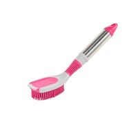 Kleeneze KL076816EU7 Cepillo Para Fregar Con Cerdas De Goma En Forma De Corazón, Cepillo De Lavado Para El Uso Diario, Eliminar La Grasa De Platos Y Sartenes Con Facilidad, Rosa