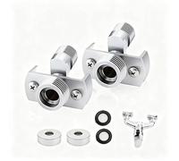 KLEHOPE 2 Piezas Adaptador para Grifo de Ducha G1/2 a G3/4 en Latón, Excentricas Grifo Ducha Ajustable para Solucionar Agujeros de Pared no Paralelos y Conexiones de Agua Inclinadas