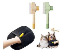 KLEHOPE 2 Piezas Guante Removedor Pelo Mascotas, Manopla Quita Pelos Mascota Bidireccional, Guante Quita Pelo Gato Negro con Peine Desenredante para Muebles, Alfombras, Gatos y Perros