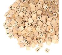 KLEHOPE 500 Piezas Letras de Madera, la a A la Z Letras Madera, 20 X 18 X 5 mm Letras, Scrabble para Juegos Infantiles de Abecedario, Bricolaje, Educación
