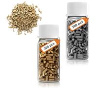 KLEHOPE 600 Piezas Piedras Mechero, a Granel Piedra Mechero, con Botella de Almacenamiento Pedernal, Oro y Plata, para Encendedores de Parafina