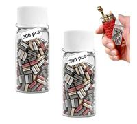 KLEHOPE 600 Piezas Piedras para Mechero, 2,2 x 5 mm Pedernales Universales para Encendedores, Pedernal Mechero con Botella de Almacenamiento, Colores Mezclados, para Zippo y para Clipper Encendedores
