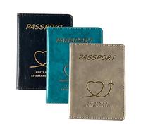 KLEHOPE Porta Pasaporte, 3 Piezas Funda Pasaporte, Funda Pasaporte Español, Pasaporte para Viajar, Adecuado para Proteger Documentos de Identidad, Tarjetas de Crédito y Documentos de Viaje