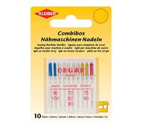 KLEIBER - Agujas para máquina de coser, 10 piezas, color plateado, azul y amarillo