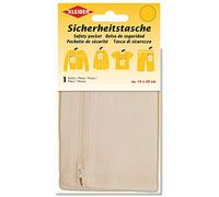 Kleiber - Bolsa de Seguridad con Cremallera (14 x 20 cm), Color Beige