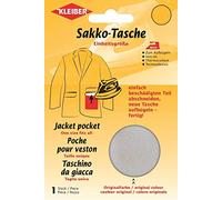 Kleiber - Bolsillo de reparación para Chaqueta, termoadhesivo, Color Gris Claro