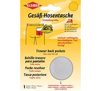 Kleiber - Bolsillo Trasero de Repuesto, termoadhesivo, Color Gris Claro