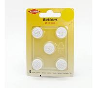Kleiber Botón, Blanco, 14mm