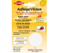 Kleiber - Cinta de reparación de algodón, Extra Suave, termoadhesiva, 40 x 12 cm, Color Blanco